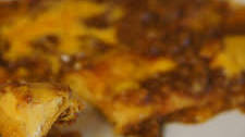 Cheese Enchilladas with Chili Con Carne Meat Sauce