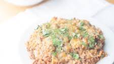 Cheesy Ground Beef Rice Skillet