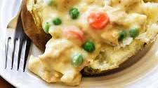 Chicken Pot Pie Baked Potato