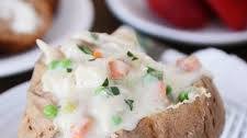 Chicken Pot Pie Baked Potato