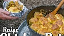 Chicken Pot Pie Recipe in a Camp Cast Iron Dutch Oven