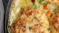 Chicken Pot Pie with Cheddar Bay Biscuits