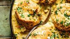 Chicken Pot Pie with Cheddar Bay Biscuits