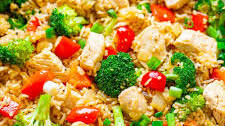 Chicken, Rice, and Vegetable Skillet