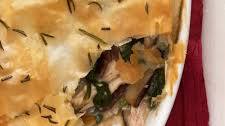 Chicken Spinach Casserole with Mushrooms and Phyllo