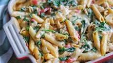 Chicken, Spinach, and Cheese Pasta Bake