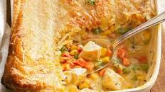Chicken and vegetable pie