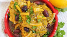 Chicken tagine with preserved lemons and olives