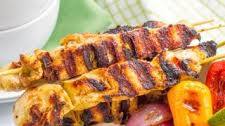 Chili lime chicken kabob grain bowls
