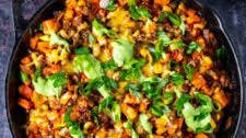 Chipotle Ground Beef and Sweet Potato Skillet