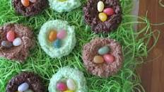 Chocolate Coconut Nests With Jelly Bean Eggs Recipe