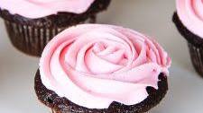 Chocolate Cupcakes with Pink Marshmallow Buttercream