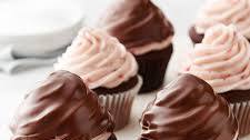 Chocolate-Dipped Buttercream Cupcakes