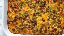 Chorizo Cottage Cheese Egg Bake