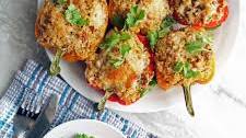 Cilantro Lime Turkey Quinoa Stuffed Bell Peppers
