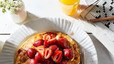 Cottage Cheese Pancakes With Strawberry Maple Syrup