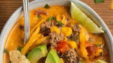 Creamy Beef Taco Soup