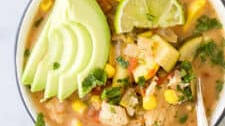 Creamy Crockpot Chicken Tortilla Soup