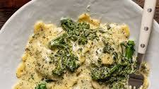 Creamy Date Night Broccoli Alfredo Ravioli