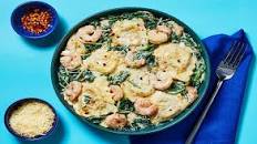 Creamy Garlic Shrimp with Ricotta Ravioli Elevated Dinners, Impressively Easy
