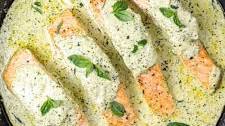 Creamy Pesto Salmon