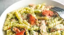Creamy Pesto Salmon Pasta