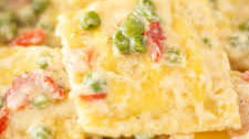 Creamy Sauce for Ravioli (Prosciutto, Peppers, Peas)
