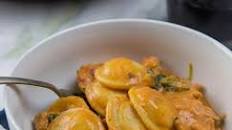 Creamy Sausage and Tomato Ravioli