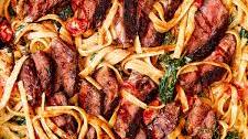 Creamy Steak Fettuccine