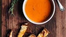 Creamy Tomato Soup with Grilled Cheese Soldiers