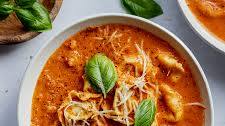 Creamy Vegetarian Tortellini Soup