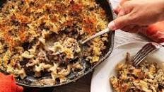 Crispy Baked Pasta With Mushrooms, Sausage, and Parmesan Cream Sauce Recipe