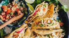 Crispy Chicken Tacos With Mexican Shredded Chicken (Stovetop or Instant Pot)