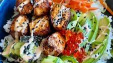 Crispy Spicy Salmon Bowls