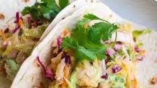 Crispy Tofu Tacos with Slaw & Avocado Crema