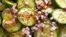 Cucumber Salad with Herb & Garlic Dressing (Vinaigrette)