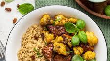 Curried Cauliflower and Tempeh Bowl