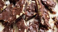 Dark Chocolate Tahini Date Bark