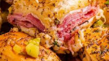 Dill Pickle Ham and Cheese Sliders (with Hawaiian Rolls!)