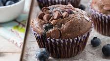 Double Chocolate Blueberry Muffins