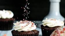 Double Chocolate Devil's Food Cupcakes with Vanilla Bean Buttercream