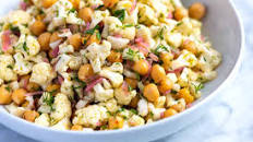 Easy Cauliflower Chickpea Salad