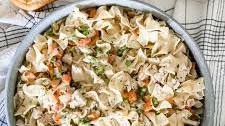 Easy Chicken or Turkey Pot Pie Skillet Pasta