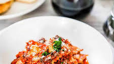 Easy Ravioli with Creamy Basil-Tomato Sauce