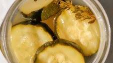 Fermented Zucchini Pickles with Thyme and Lemon