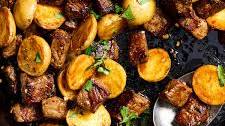 Garlic Butter Steak Bites with Crispy Potatoes