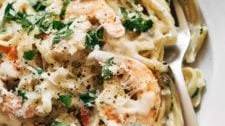 Garlic Butter White Wine Shrimp Linguine