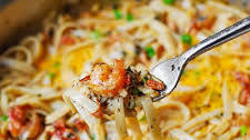 Garlic Shrimp Pasta with Spicy Sun-Dried Tomato Cream Sauce