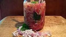 Gingery pickled red onions