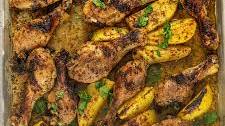 Greek Chicken Drumsticks & Potatoes Sheet Pan Dinner